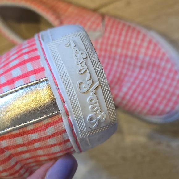 Lilly Pulitzer Pink/White Checked Slip-On Sneakers - Picture 3 of 13